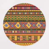 アフリカ民族美術パターン ラベル (デザイン2)