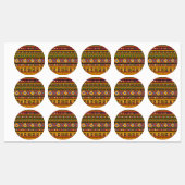 アフリカ民族美術パターン ラベル (シート)