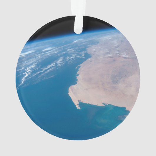 アフリカ沖のモーリタニアと西サハラ オーナメント (裏面)