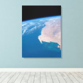 アフリカ沖のモーリタニアと西サハラ キャンバスプリント (インサイチュ (ウッドフロア))