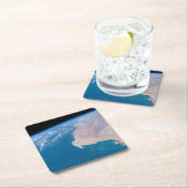 アフリカ沖のモーリタニアと西サハラ スクエアペーパーコースター (インサイチュ)