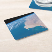 アフリカ沖のモーリタニアと西サハラ スクエアペーパーコースター (アングル)