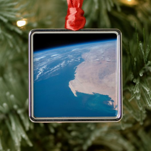 アフリカ沖のモーリタニアと西サハラ メタルオーナメント (ツリー)