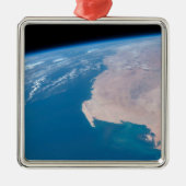 アフリカ沖のモーリタニアと西サハラ メタルオーナメント (正面)