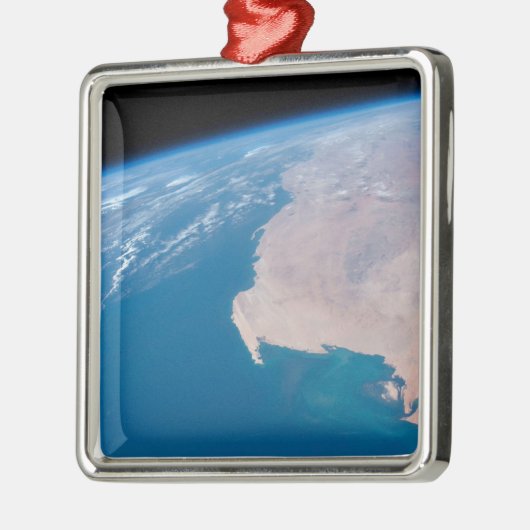 アフリカ沖のモーリタニアと西サハラ メタルオーナメント (左)