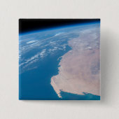 アフリカ沖のモーリタニアと西サハラ 缶バッジ (正面)