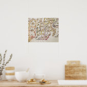 アフリカ沿岸とガンビア川 | 1622 ポスター (キッチン)