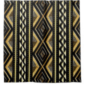 アフリカ泥の布の幾何学的 シャワーカーテン (正面)