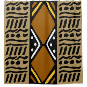 アフリカ泥クロスデザイン装飾シャワーカーテン シャワーカーテン (正面)