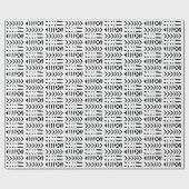 アフリカ泥クロスMC3ブラックオンホワイト ラッピングペーパー (フラット)