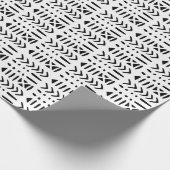 アフリカ泥クロスMC3ブラックオンホワイト ラッピングペーパー (角)