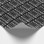 アフリカ泥クロスMC3ホワイトオンブラック ラッピングペーパー (角)