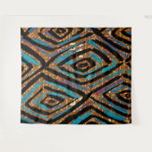 アフリカ泥地モチーフプリント タペストリー (正面(横))