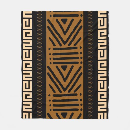 アフリカ泥地印刷ブランケット フリースブランケット (正面)