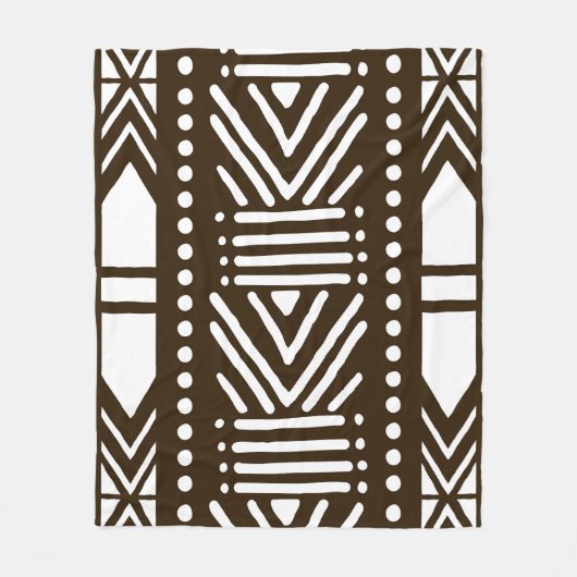 アフリカ泥地印刷ブランケット フリースブランケット (正面)