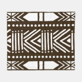 アフリカ泥地印刷ブランケット フリースブランケット (正面(横))