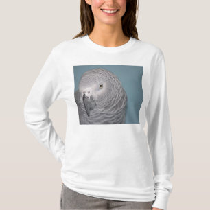 アフリカ灰色のオウムのスエットシャツ Tシャツ