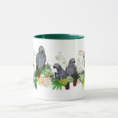 アフリカ灰色のオウムのパーティーのマグ マグカップ (中央)