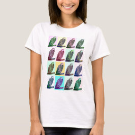 アフリカ灰色のオウムのポップアート Tシャツ