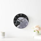 アフリカ灰色のオウムの柱時計 ラウンド壁時計 (ホーム)