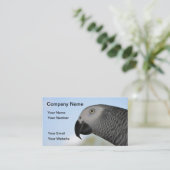 アフリカ灰色のオウム 名刺 (スタンド正面)