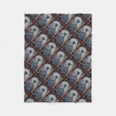 アフリカ灰色のSnowyのクリスマス フリースブランケット (正面)