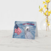 アフリカ灰色は私で小さいメッセージカードを踏みません カード (黄色い花)