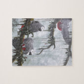 アフリカ灰色は飛んでいるな自由オウム返しします ジグソーパズル (横)