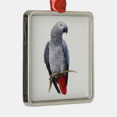アフリカ灰色オウム メタルオーナメント (右)