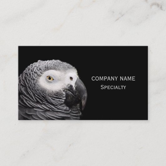 アフリカ灰色オウム 名刺 (正面)