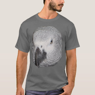 アフリカ灰色鸚鵡大頭Tシャツ Tシャツ
