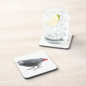 "アフリカ灰色"のデザインの正方形のコースター コースター (右側)