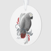 アフリカ灰色 オーナメント (正面)