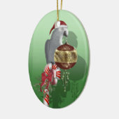 アフリカ灰色 セラミックオーナメント (左)