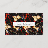 アフリカ熱帯葉産エグゼクティブレッドとブラック 名刺 (裏面)