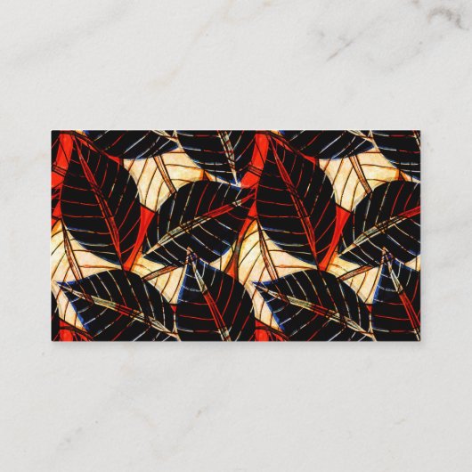 アフリカ熱帯離れ産コンサルタント赤と黒 名刺 (裏面)