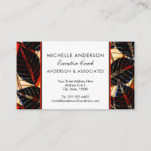 アフリカ熱帯離れ産コンサルタント赤と黒 名刺 (正面)