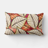 アフリカ熱帯雨林レッドとオレンジ ランバークッション (裏面)