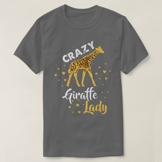 アフリカ熱狂する動物キリン愛のためのキリンの女性 Tシャツ (デザイン正面)