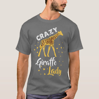 アフリカ熱狂する動物キリン愛のためのキリンの女性 Tシャツ