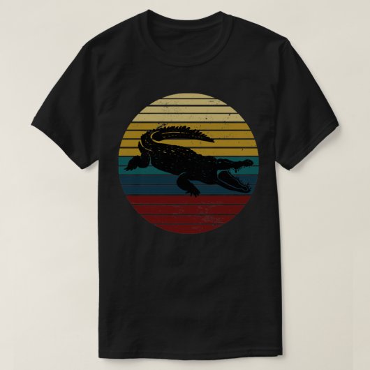 アフリカ爬虫類捕食者ワニ Tシャツ (デザイン正面)