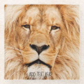 アフリカ王ライオン ガラスコースター (正面)