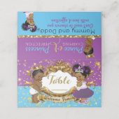 アフリカ王室ののジェンダーが紫を明らかにする |青エレガント プレイスカード (外部開封)