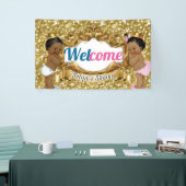 アフリカ王室ののジェンダーリビール金ゴールドグリッター歓迎 横断幕 (トレードショー)