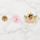 アフリカ王室のプリンセスピンク&金ゴールドグリッター コンフェッティ (正面)