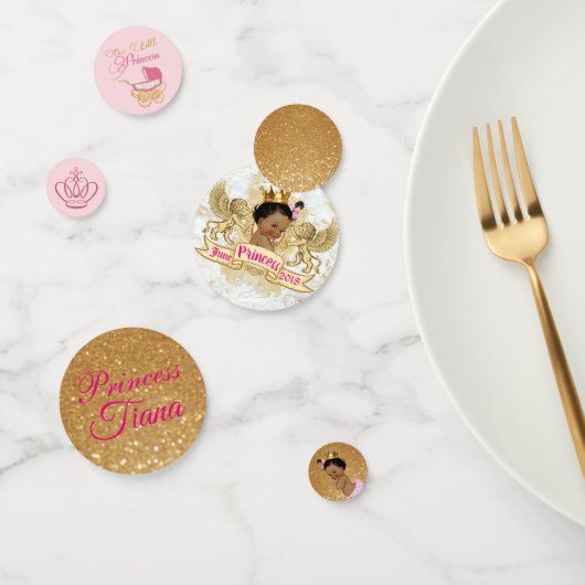 アフリカ王室のプリンセスピンク&金ゴールドグリッター コンフェッティ (グループ)