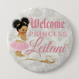 アフリカ王室のプリンセスピンク|金ゴールドファンシー 缶バッジ