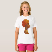 アフリカ王族 花かんむり 少女 Tシャツ (正面フル)