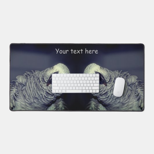 アフリカ産のオウムかわいいパーソナライズされた鳥 デスクマット (キーボード&マウス)