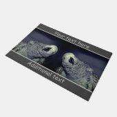 アフリカ産のオウムかわいいパーソナライズされた鳥 ドアマット (アングル)